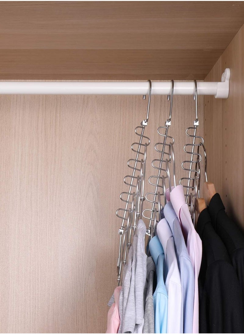 KASTWAVE Closet Organizers and Storage, College Dorm Room Essentials, Pack of 4 Multifunctional Closet Organizer Magic Space Saving Hangers, Closet Storage Organization for Wardrobe Closet  - Image 2