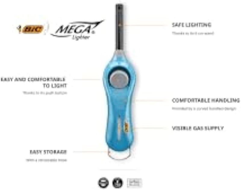 BiC Mega Multi-Purpose Lighter, Black - Image 2