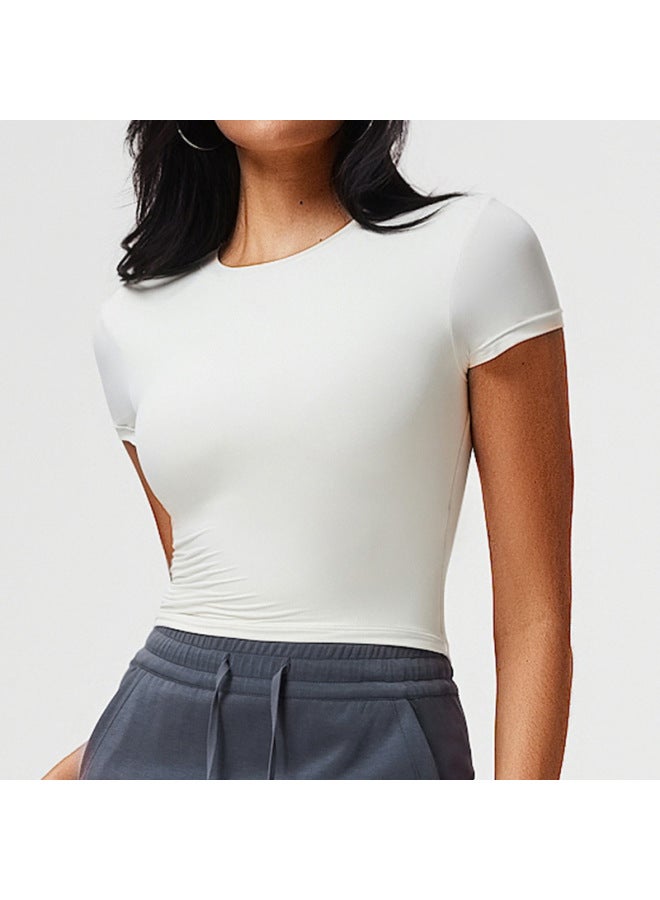 Star-style American Hot Girl T-shirt For Women, Short-sleeved, Slimming, Elastic, Quick-drying, Slim-fit, Fitness, Spring And Summer Yoga Sports Top