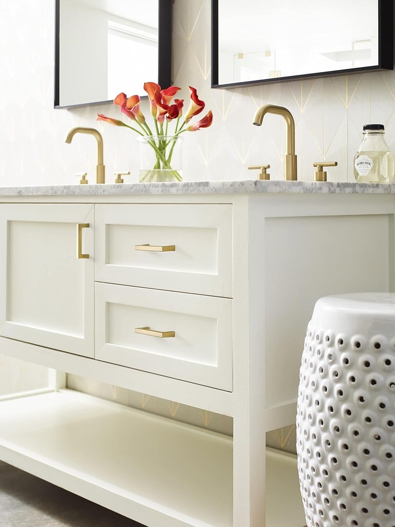 Amerock | Cabinet Pull | Champagne Bronze | 3 inch (76 mm) Center to Center | Monument | 2 Pack | Drawer Pull | Drawer Handle | Cabinet Hardware - Image 2