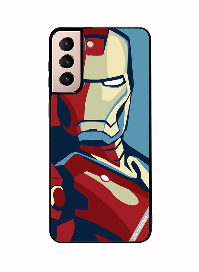 VR CREATIVE Protective Case Cover For Samsung Galaxy S21 Plus 5G Iron Man Red And Blue Design Multicolour - Image 1