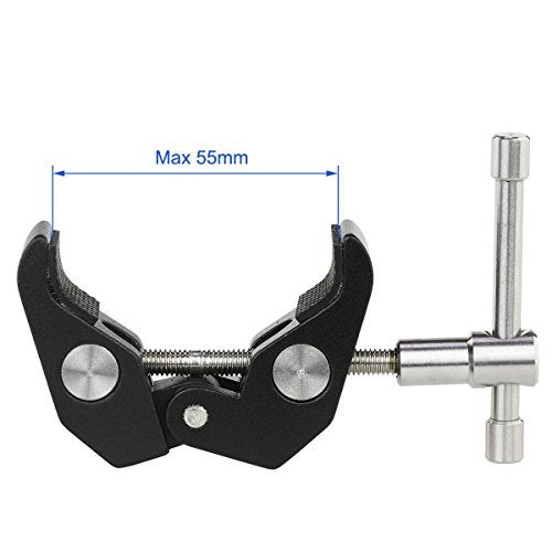 Haoge 11 inch Articulating Friction Magic Arm with Large Clamp Clip for HDMI LCD Monitor LED Light DSLR Camera Video Tripod Flash Lights Microphone TPCAST HTC Vive Pro Base Station lightinghouse Red - Image 4