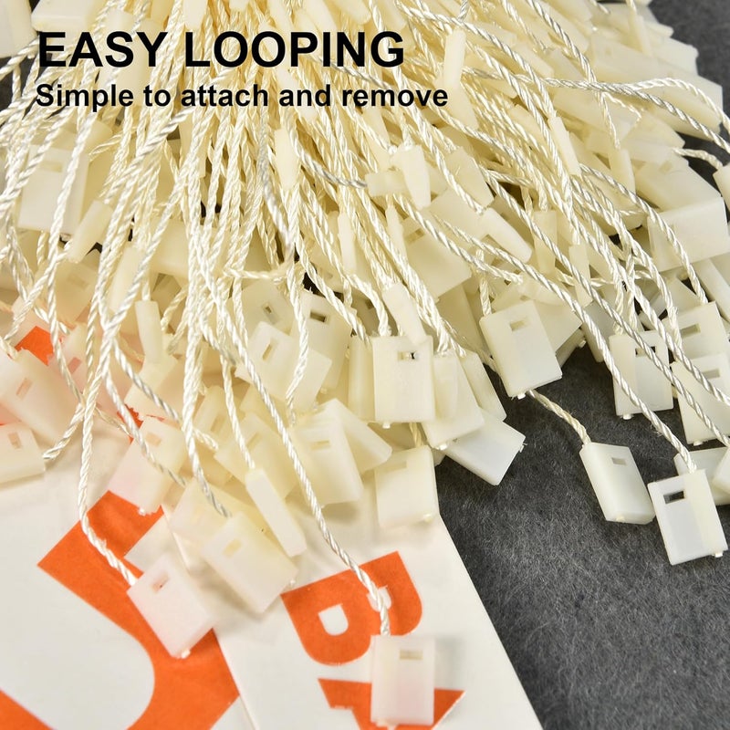 MGTECH 7 Inch 1000pcs Hang Tag Strings, Retail Price Hang Tag String Fasteners, Yellow - Image 4