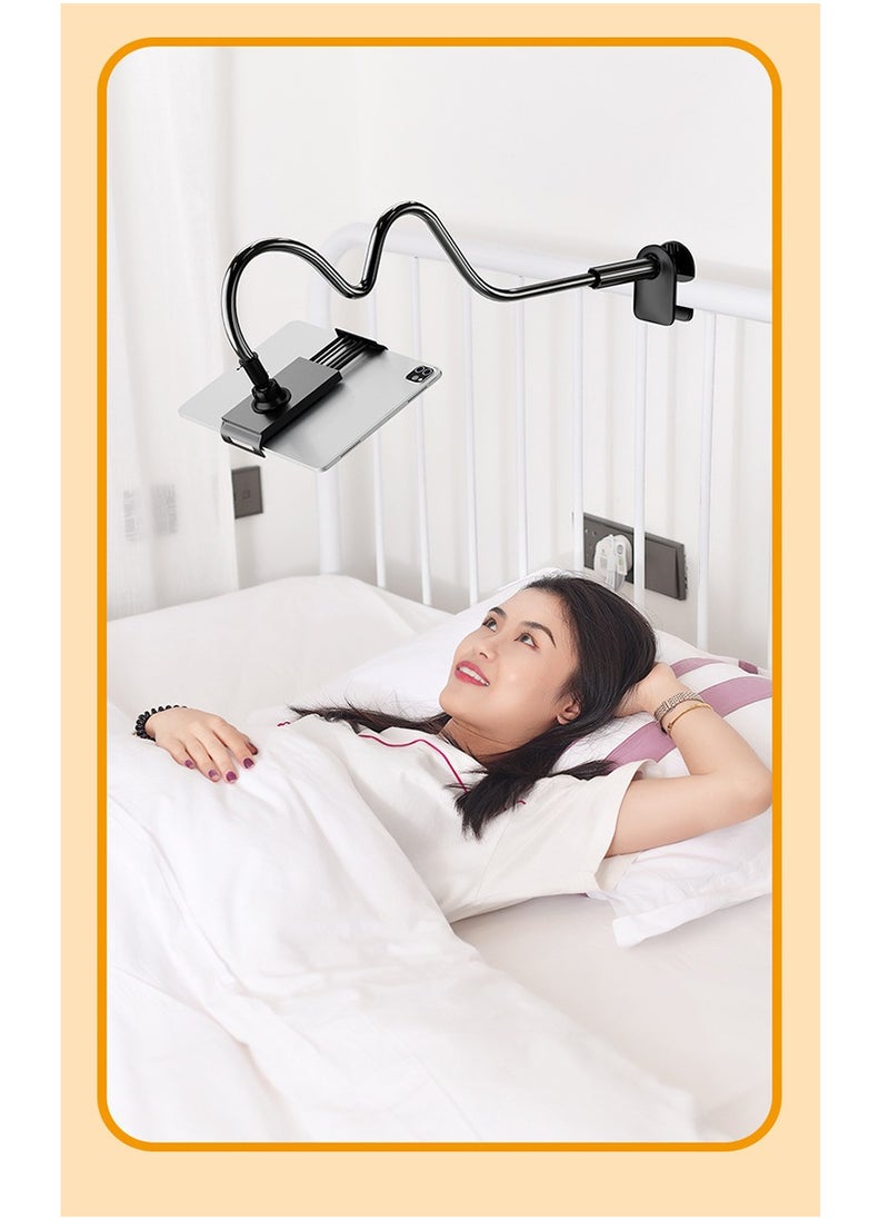 1pc Cell Phone Clip On Stand Holder - With Grip Flexible Long Arm Lazy Bracket Mount Clamp For IPhone 15 Pro Max, 12 13 14
