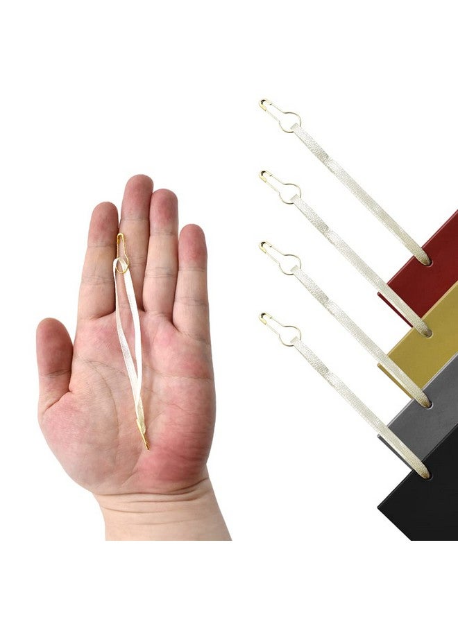 ريناشد 4.5 بوصة 500 قطعة من مثبتات العلامات المعلقة المصنوعة من الحرير وخيوط الساتان ودبوس الأمان وشوكة سهلة وسريعة التركيب (بيج) - Image 4