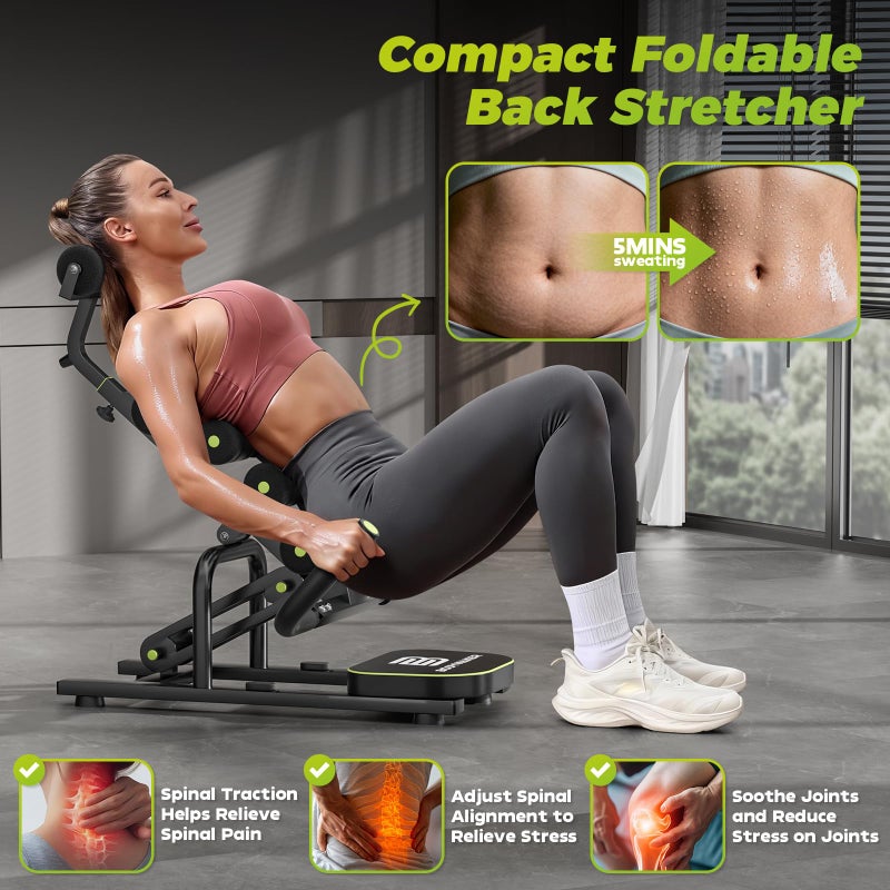 BODYWAKER Mini Inversion Chair for Back Pain Relief, Compact Foldable Back Stretcher with Spine Decompression, Full Back & Neck Stretch, Easy Assembly, 330 lbs Weight Capacity (Black) - Image 2