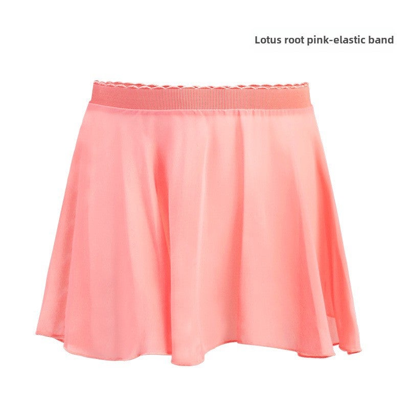 Kids Ballet Dance Skirt with Tie Waist Elastic-lotus root starch 