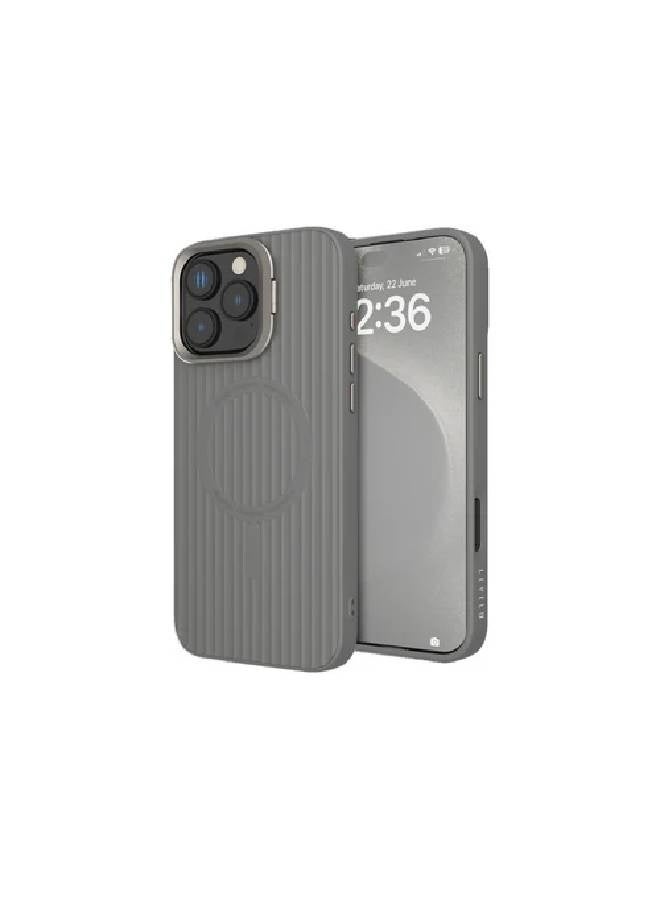 ليفيلو غطاء ليفيلو ليفيا المصنوع من السيليكون TPU لهاتف iPhone 16 Pro Max بزوايا مقاومة للصدمات - رمادي - Image 1
