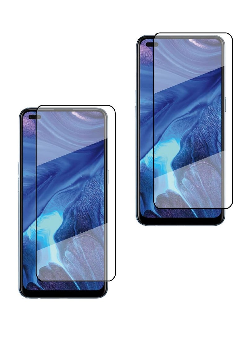 Super 2 Pieces Tempered Glass Screen Protector 5D Designed For Oppo Reno2 F Full Glue Edge to Edge Full Screen Coverage And Bubble Free - Image 1