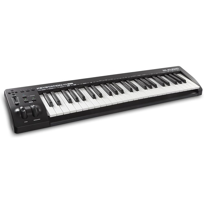 M-Audio Keystation 49 Mk3 | Compact Semi Weighted 49 Key Midi Keyboard Controller With Assignable Controls, Pitch/Modulation Wheels And Software Production Suite Included Usb Powered - Image 1