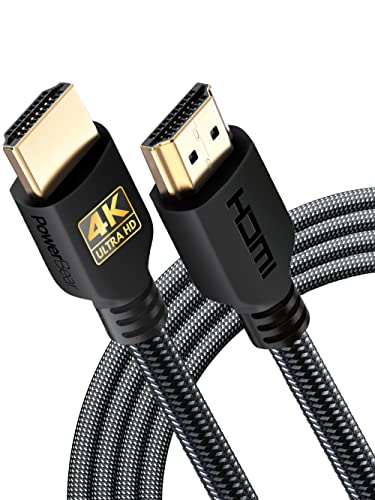 PowerBear 4K HDMI Cable 10 ft [2 Pack] High Speed, Braided Nylon & Gold Connectors, 4K @ 60Hz, Ultra HD, 2K, 1080P, ARC & CL3 Rated | for Laptop, Monitor, PS5, PS4, Xbox One, Fire TV, Apple TV & More - Image 1