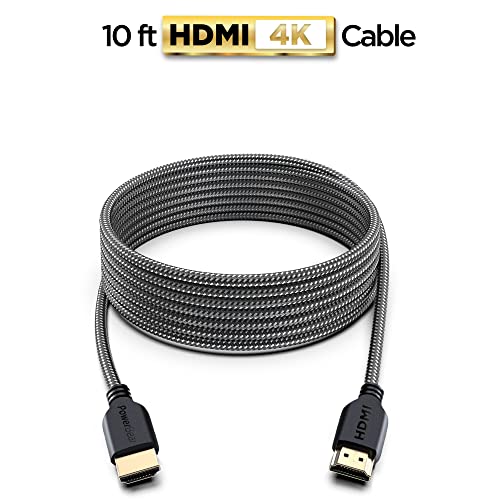 PowerBear 4K HDMI Cable 10 ft [2 Pack] High Speed, Braided Nylon & Gold Connectors, 4K @ 60Hz, Ultra HD, 2K, 1080P, ARC & CL3 Rated | for Laptop, Monitor, PS5, PS4, Xbox One, Fire TV, Apple TV & More - Image 2