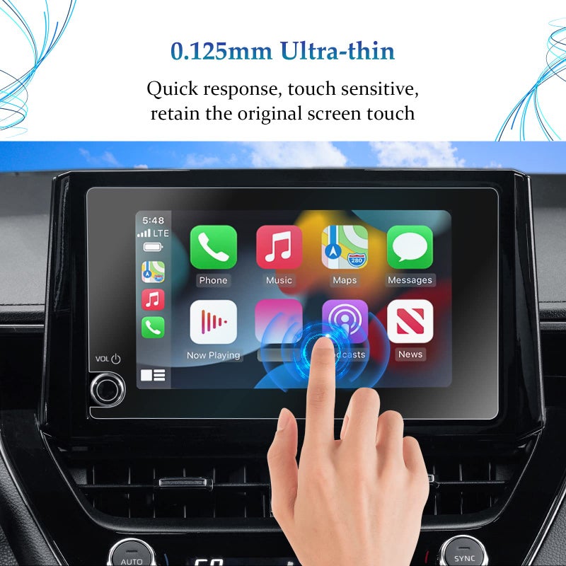 SKTU 2Pcs Screen Protector for 2023-2025 2026 Toyota Corolla/GR Corolla/Corolla Hybrid 8In Navigation 2024 2025 2026 Corolla Accessories HD Clear Anti-Scratch&Glare - Image 2