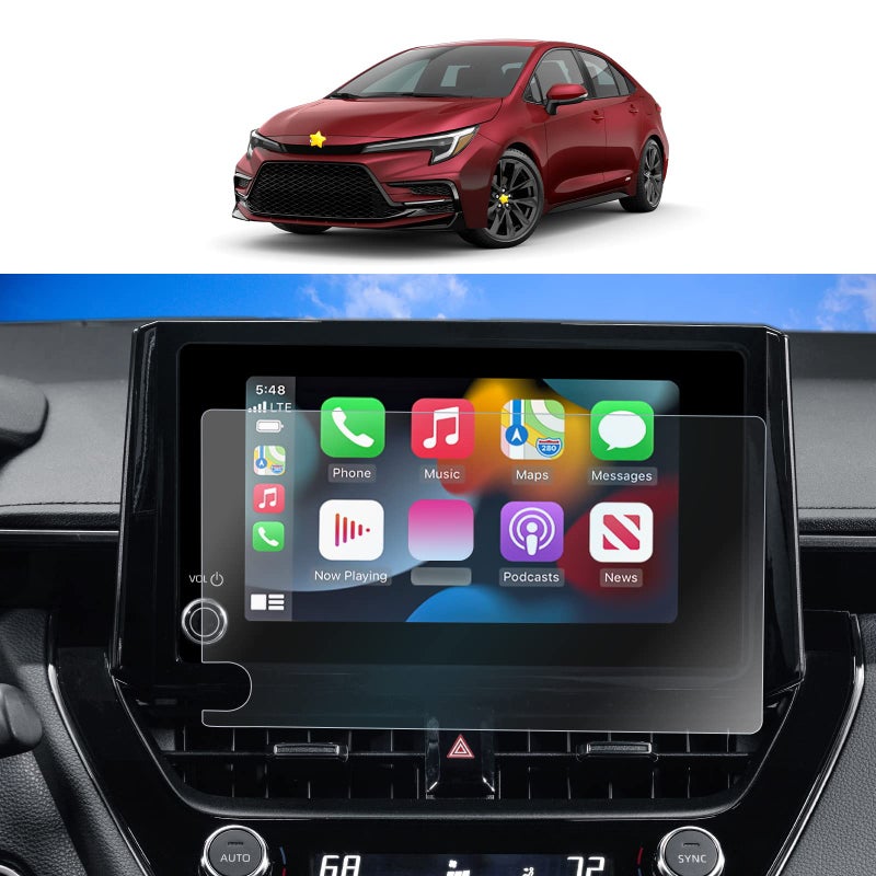 SKTU 2Pcs Screen Protector for 2023-2025 2026 Toyota Corolla/GR Corolla/Corolla Hybrid 8In Navigation 2024 2025 2026 Corolla Accessories HD Clear Anti-Scratch&Glare - Image 1