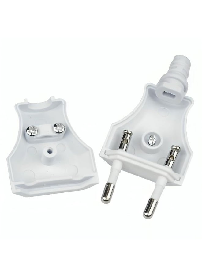 melfi Melfi 10A Bipolar White Plug â€“ Eu Round Two Pin Plug Of Male & Female Plug Socket  - Image 2
