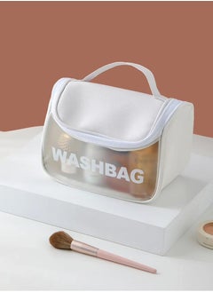White makeup and cream organizing bag