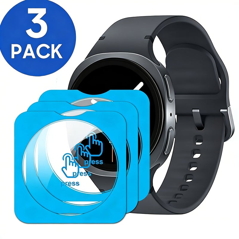 3pcs Tempered Glass Screen Protector For Galaxy Watch 7 44mm 9H HD - Image 1