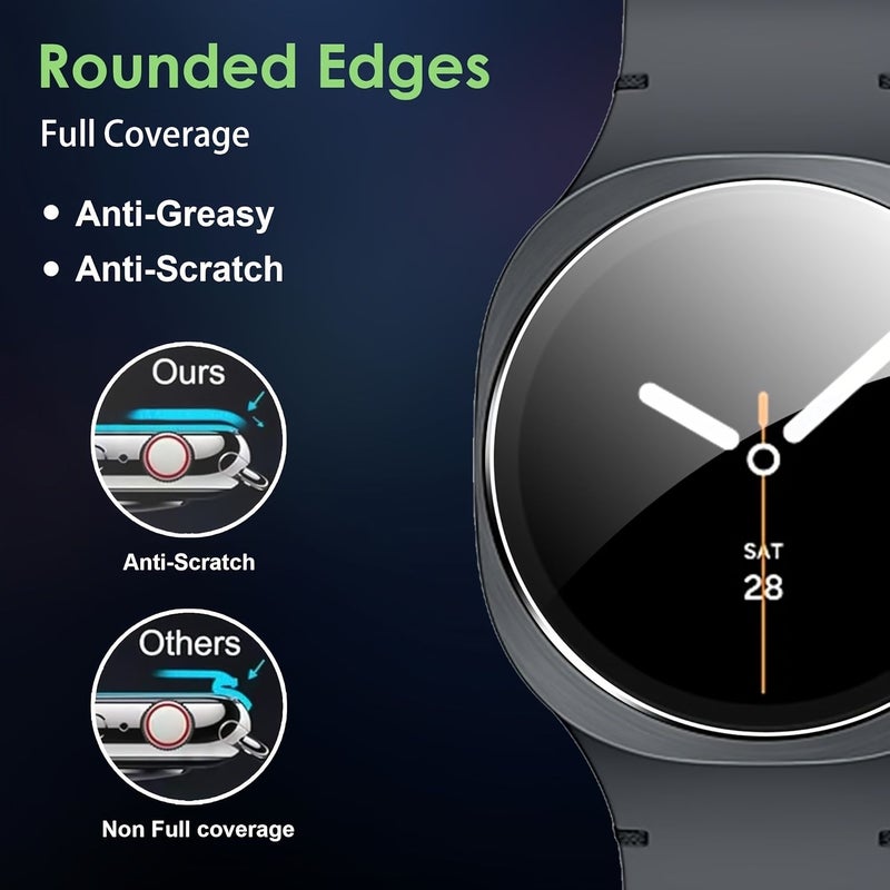 3pcs Tempered Glass Screen Protector For Galaxy Watch 7 44mm 9H HD - Image 4