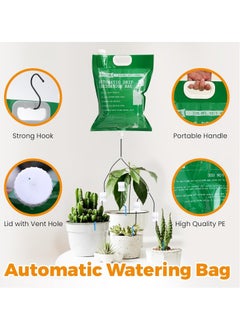 Generic 6500ml Plant Drip Irrigation Bag with 4 Adjustable Water Outlets (0-250ml/hr), 26-Day Automatic Watering System with Hook for Efficient Plant Care - 1 Piece  - Image 3