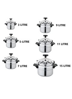REFURA Aluminium Pressure Cooker | Pressure Pot | Arabic Cooker | Silver  - Image 5