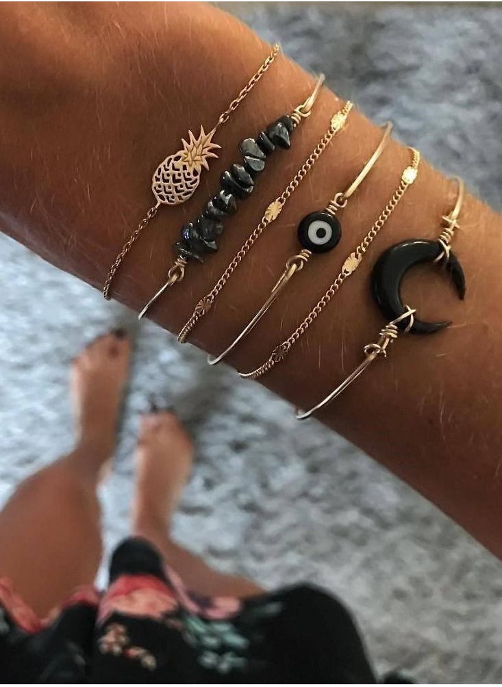 5esha - Set of 6 Women Bracelet in Design - Image 1