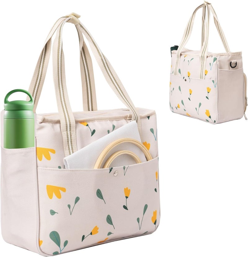 Peirich Embroidery Kits Embroidery Storage Organizer Bag with Embroidery Floss Embroidery Hoop Aida Cloth Cross Stitch Kits for Beginner Adults - Image 3