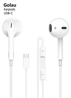In-Ear Earphones with USB-C,Wired Earbuds with Built-in Remote to Control Music,Phone Calls and Volume,In-ear Headphones for iPhone 16/15 Pro Max,iPad Pro/Air,Samsung