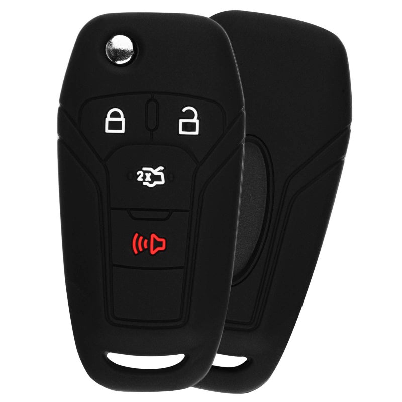 KeylessOption KeyGuardz Keyless Entry Remote Car Flip Key Fob Outer Shell Cover Soft Rubber Case for Ford Fusion N5F-A08TAA - Image 3