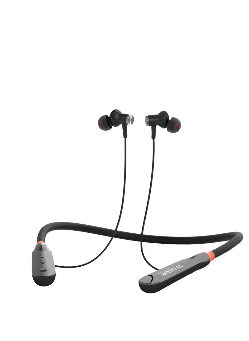 Faster - Bluetooth Neckband Headphones with 20 H Playtime,Crystal-Clear Calls, USB-C Fast Charging, Foldable & Lightweight Build Wireless neckband earphones with microphone, for running, training and gym - Image 1