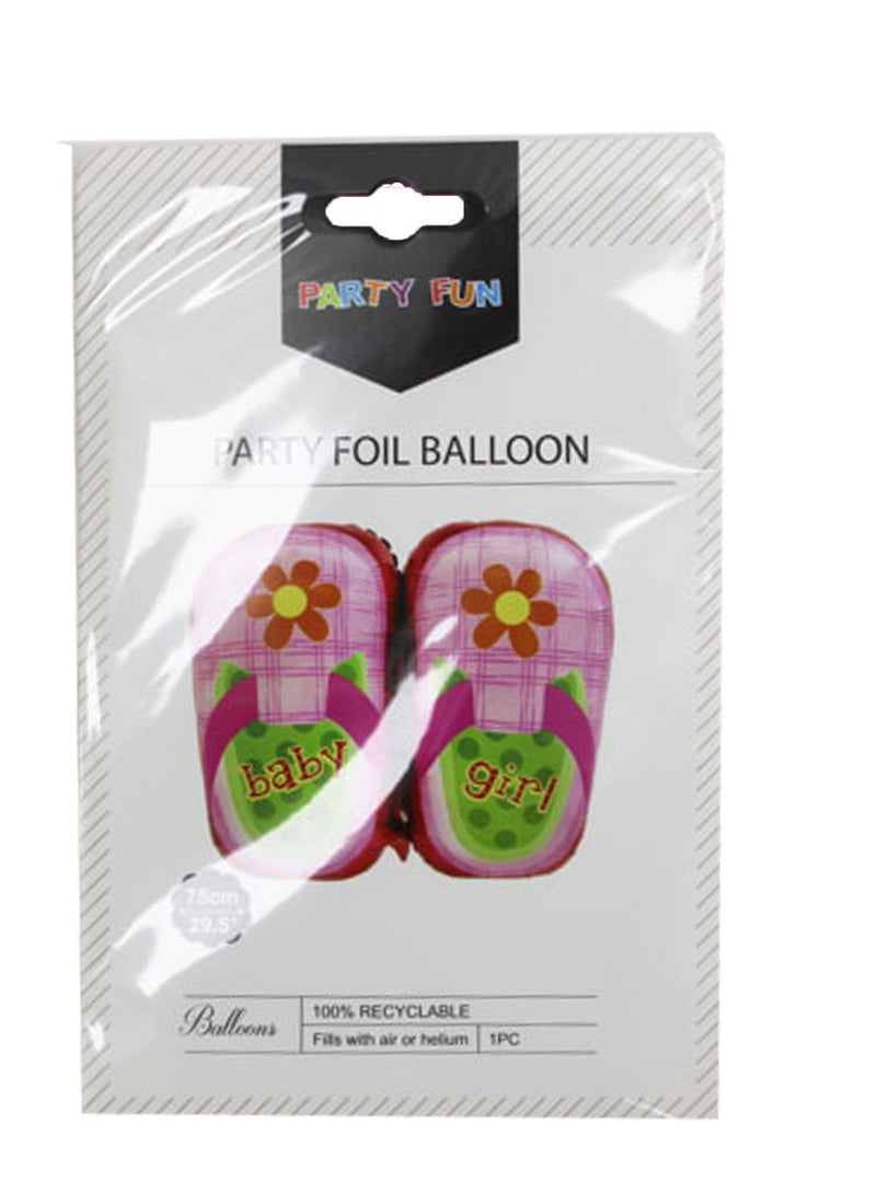 PARTY FUN Pink Color Shoe Foil Balloon 30" 1pcs/card  - Image 2