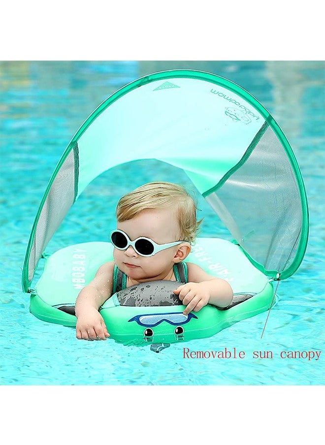 LENND - Newest Non-inflatable Baby Pool Float with Canopy and Solid Swimming Waist Ring - Image 1