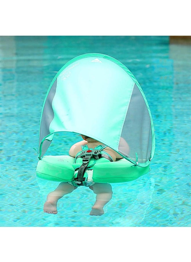 LENND - Newest Non-inflatable Baby Pool Float with Canopy and Solid Swimming Waist Ring - Image 1