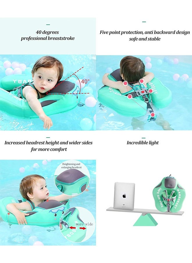 LENND - Newest Non-inflatable Baby Pool Float with Canopy and Solid Swimming Waist Ring - Image 1