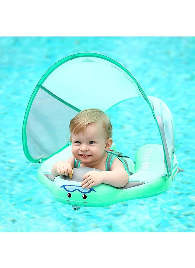 LENND - Newest Non-inflatable Baby Pool Float with Canopy and Solid Swimming Waist Ring - Image 1