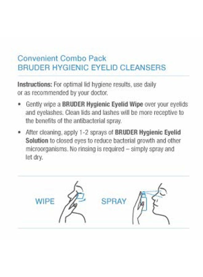 Bruder Hygienic Eyelid Cleansers with Hygienic Eyelid Wipes & Eyelid Solution Spray - Image 4