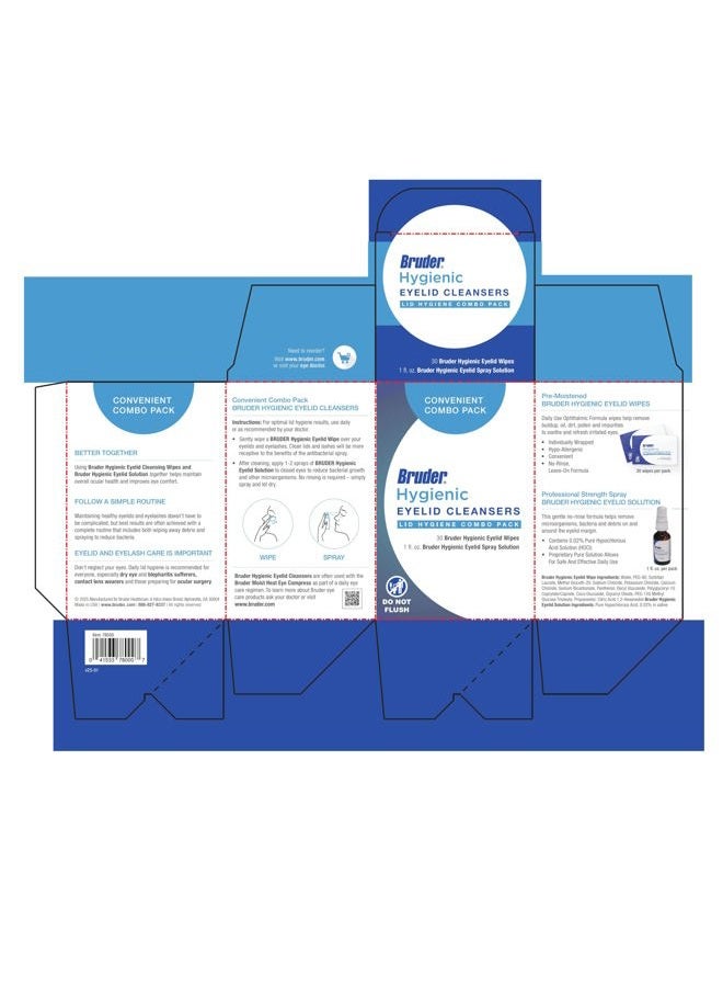 Bruder Hygienic Eyelid Cleansers with Hygienic Eyelid Wipes & Eyelid Solution Spray - Image 5