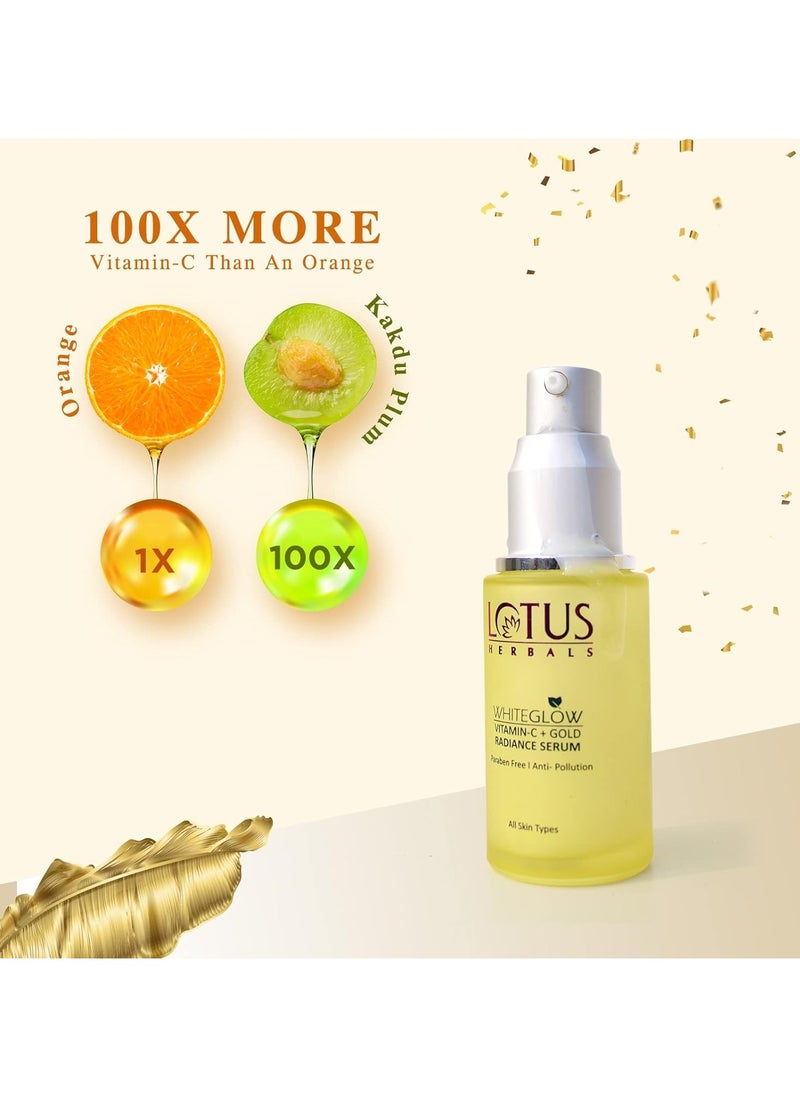 Lotus Herbals WhiteGlow Vitamin C and Gold Radiance Face Serum | For Dull & Dry Skin | Brightening & Hydrating | 30ml, Yellow - pzsku/ZB51239A72D8870C791C7Z/45/_/1709645232/a74eb5f7-e946-4b36-8b8e-1f3ce274835d