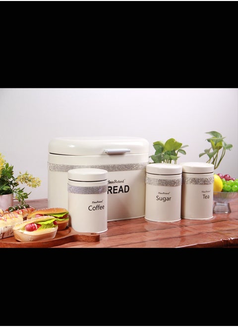 Tea And coffee Storage Jars with Bread  Storage