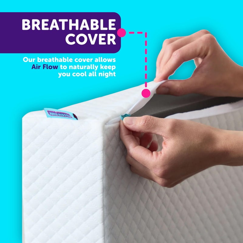 Pillow Cube Pillow Cube Side Cube - 5" Cube Pillows for Side Sleepers, Cooling Memory Foam Pillows for Neck and Shoulder Pain - King, Queen, Twin 24"x12"x5"  - Image 3