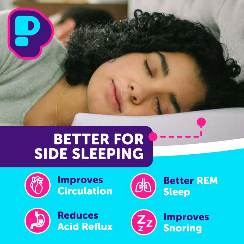 Pillow Cube Pillow Cube Side Cube - 5" Cube Pillows for Side Sleepers, Cooling Memory Foam Pillows for Neck and Shoulder Pain - King, Queen, Twin 24"x12"x5"  - Image 4