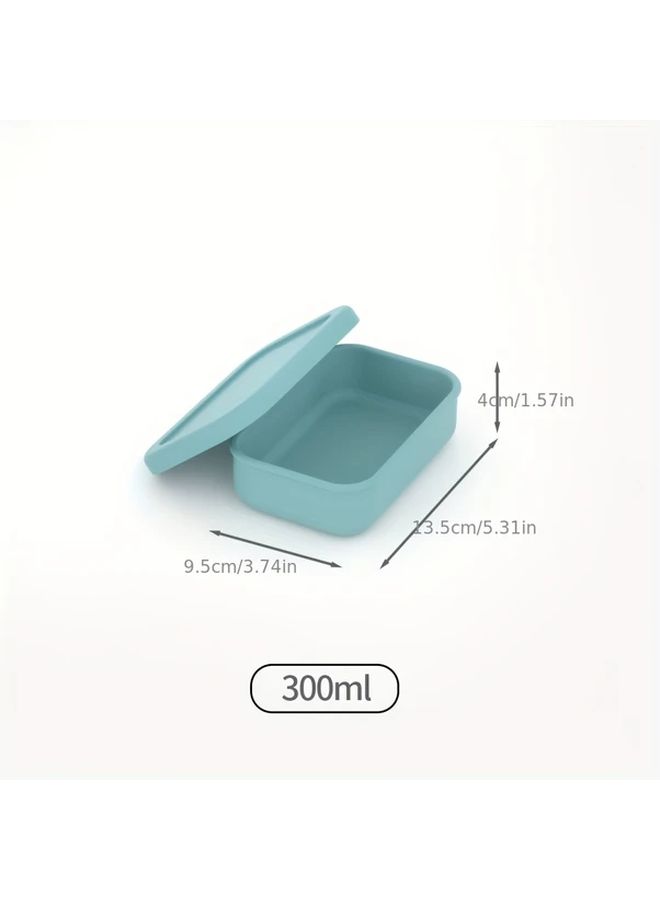 Blue And Purple 300ml Silicone Bento Box 2 Pack Microwave Safe Easy Clean Lunch Container - Image 4