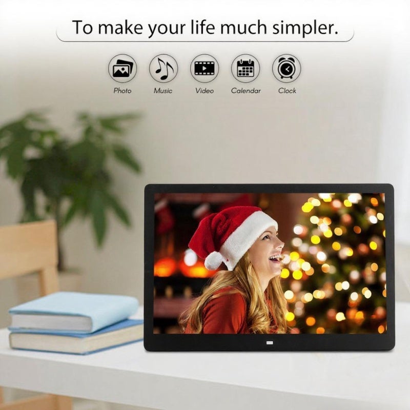 Digital Photo Frame 17 Inch Black - High 1920*1080 Resolution Multifunctional Digital Photo Frame for Home, Family Gatherings And Gift Giving - Image 4