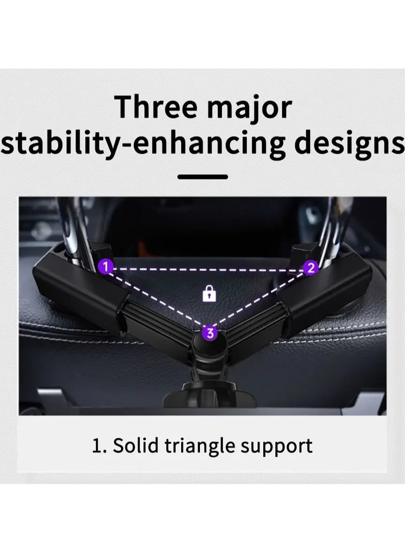 Car Phone Holder for Rear Row Tablet Holder Anti Shake Tablet Mount Universal Auto Phone Stand for 4-12.9 Inch iPad Ipad Car Holder Back Seat Road Trip  for Kids - Image 3