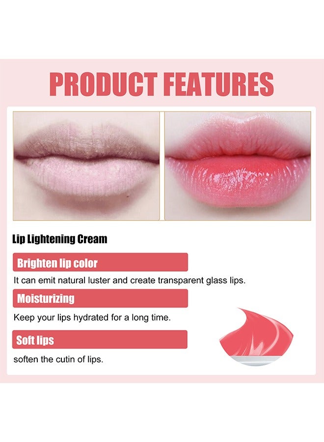 إيلهو كريم تفتيح الشفاه - ترطيب طبيعي لإصلاح الشفاه وصمة عار الشفاه - تقليل البهتان تقليل تجاعيد الشفاه للشفاه الجافة المتشققة والداكنة 30 جم - Image 3