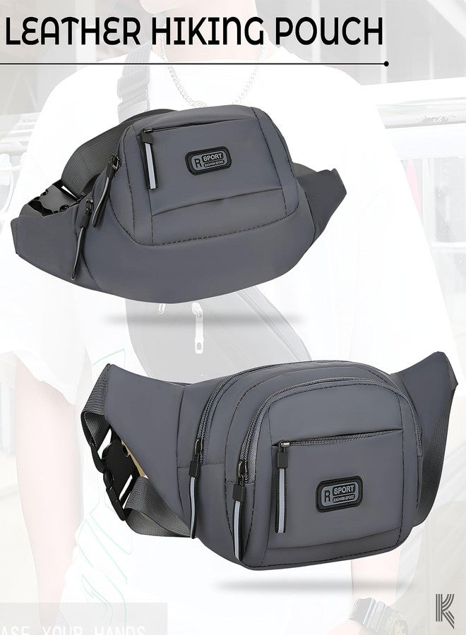 Kraptick Premium Unisex Waist Bag for Men and Women - Stylish Fanny Pack, Hip Bag, Chest Bag (Grey) - Image 2