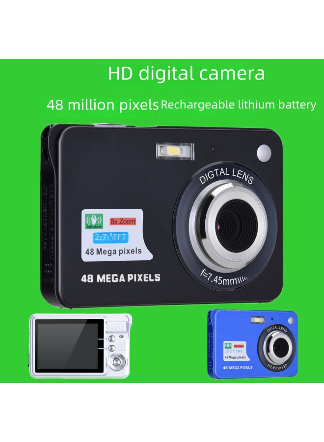 Generic E-Commerce Chinese Version English Version 48 Million Pixel Students Ordinary Digital Camera C3-5M Card Machine-Body Color:48m -5m Standard Blue English Version  - Image 2