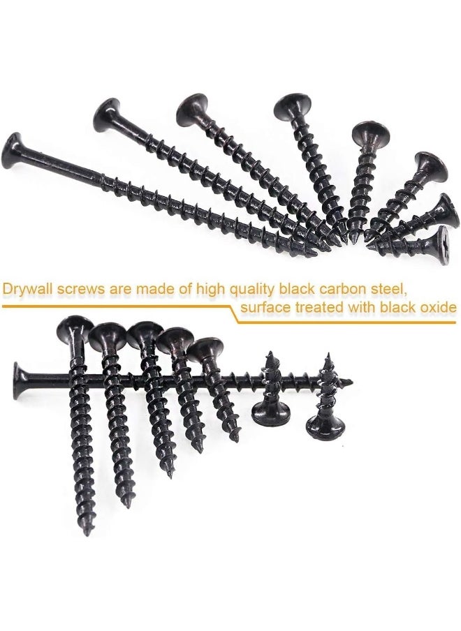 Poaker Coarse Thread Drywall Screw With Phillips Drive Black Oxide Finish Bugle Head Wood Screws (1 Inch- 100Pcs, 8Mm)  - Image 5