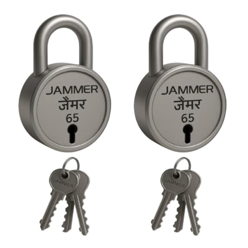 Jammer Round 65mm Lock with 3 Keys (Pack of 2) – Durable Steel Body, Rust Resistant, High-Security Padlock for Home, Office & Shops - Image 1