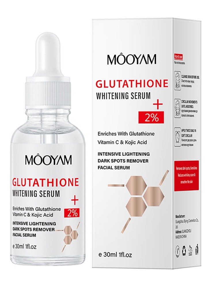 MOOYAM Glutathione Face Serum - Hydrating Serum for Face ,Soothing, Anti Aging Serum 30ml  - Image 1