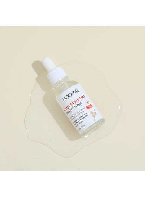 MOOYAM Glutathione Whitening Serum with Vitamin C and Kojic Acid 30ml  Intensive Lightening Dark Spot Remover Facial Serum for Hyperpigmentation  Treatment | Best Price KSA